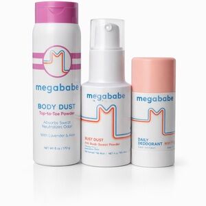Megababe Body Care Bundle Body Dust Bust Dust Spray & Daily Deodorant